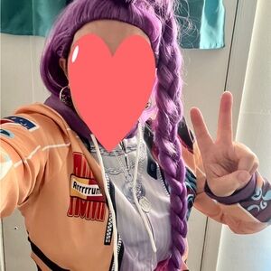 Rumi K-pop demon hunters hoodie and wig for Women